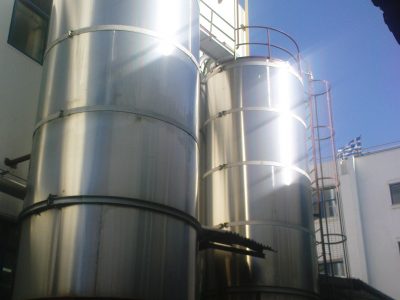 Stainless steel silos