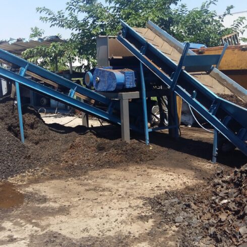 Tire recycling plant